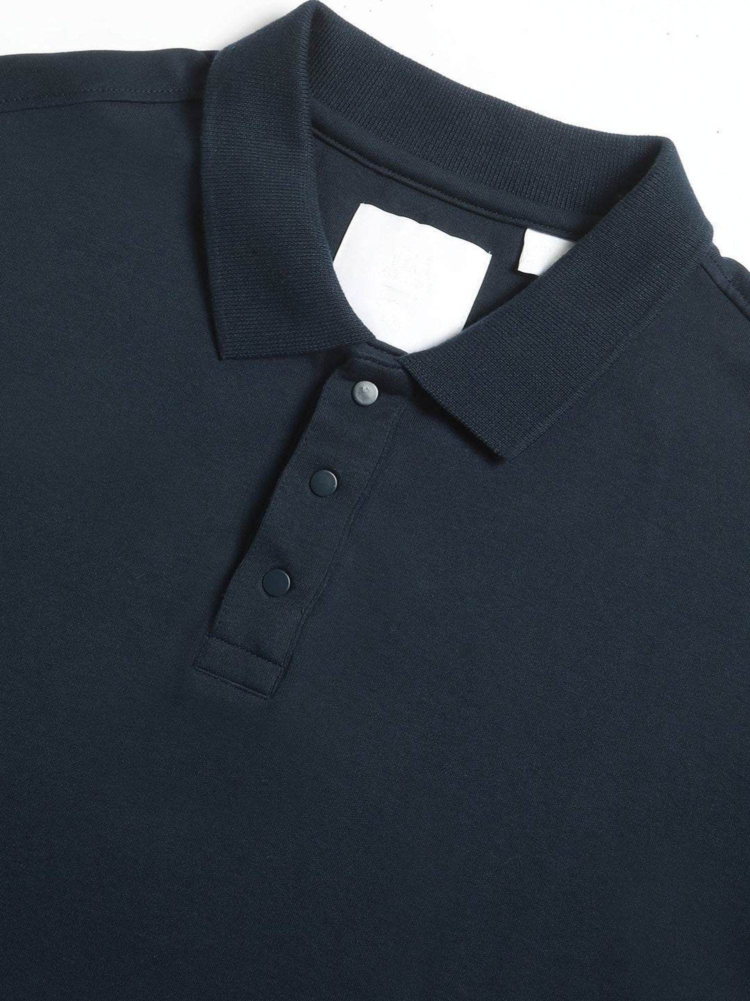 The Bear House Blue Cotton Regular Fit Polo T-Shirt