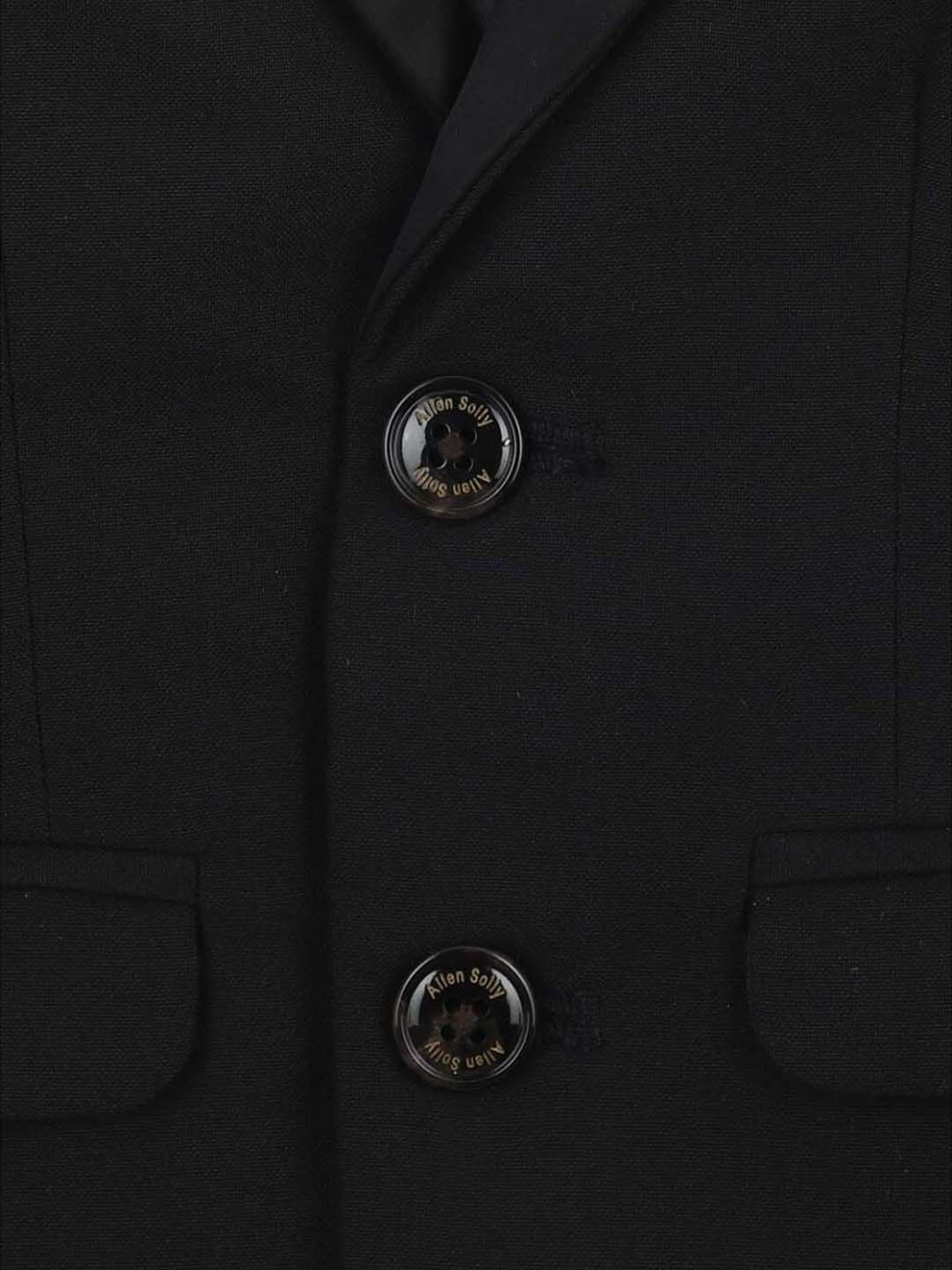 Allen Solly Junior Black Cotton Regular Fit Full Sleeves Blazer