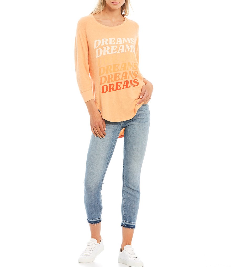 WILDFOX Knit Dreams Haley Reglan 3/4 Sleeve Pullover