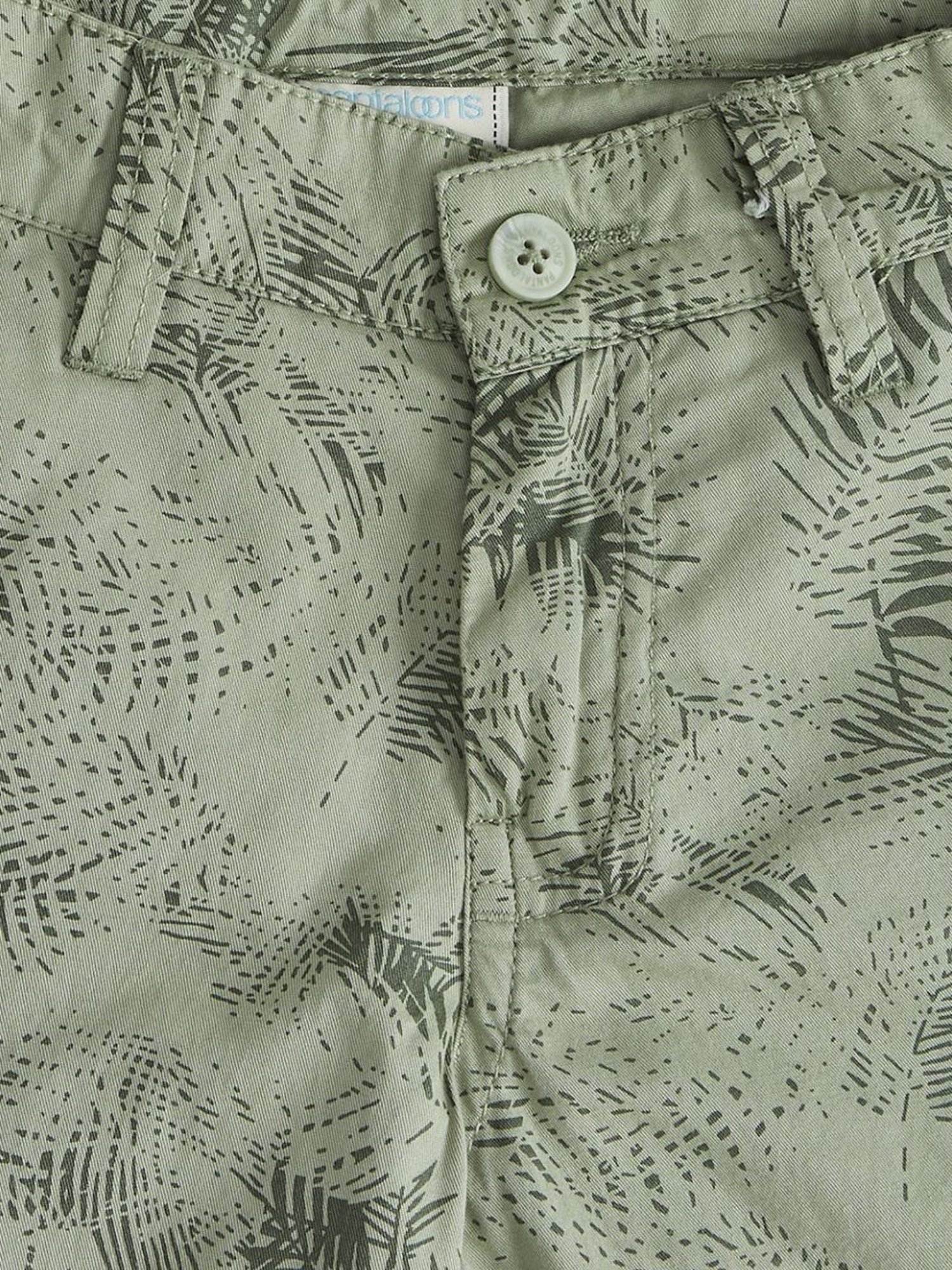 Pantaloons Junior Boys Olive Cotton Printed Shorts