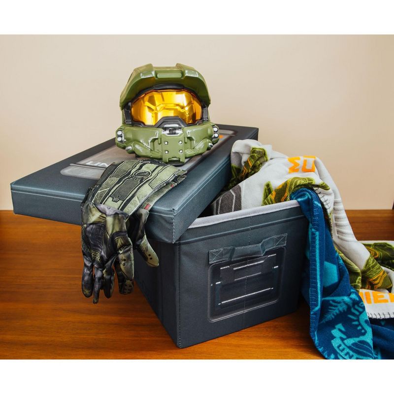 Robe Factory LLC Halo UNSC Footlocker Foldable Storage Bin | 24 x 12 Inches