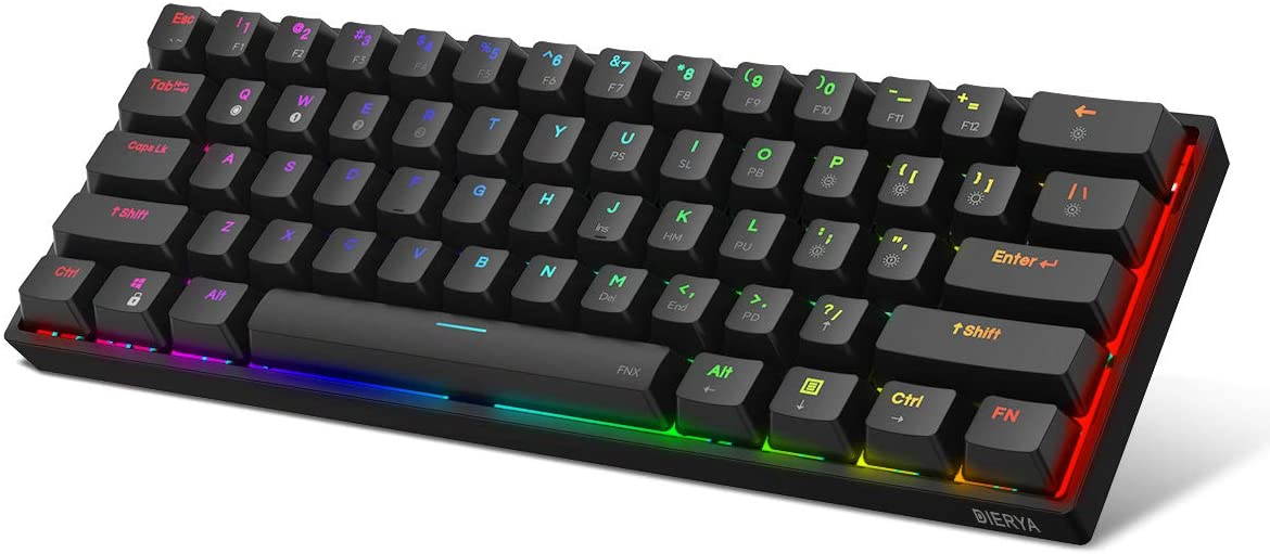Glorious Modular Mechanical Gaming Keyboard (GMMK)- Barebone Edition (DIY Assembly Required) (Full Size, Black) + Glorious Black Aura Keycaps (Bundle)