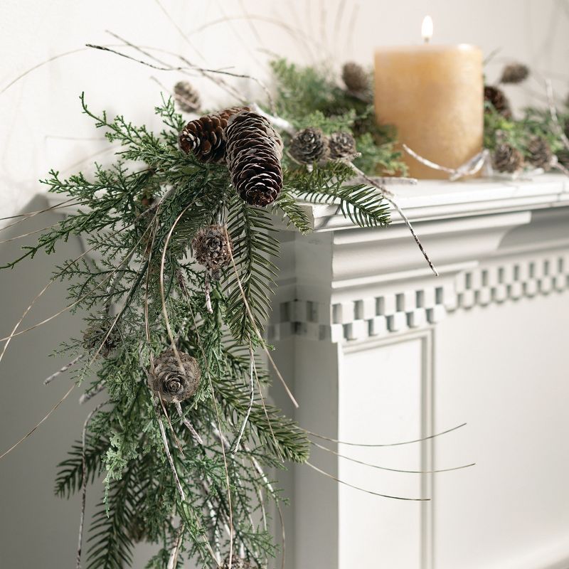 Sullivans 6' Cedar & Pine Artificial Garland 72"L Green