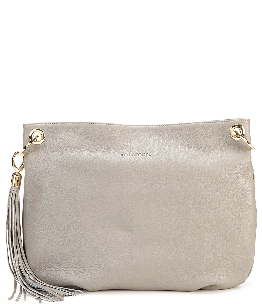 Kelly-Tooke Harley Tassel Hobo Leather Snap Shoulder Bag