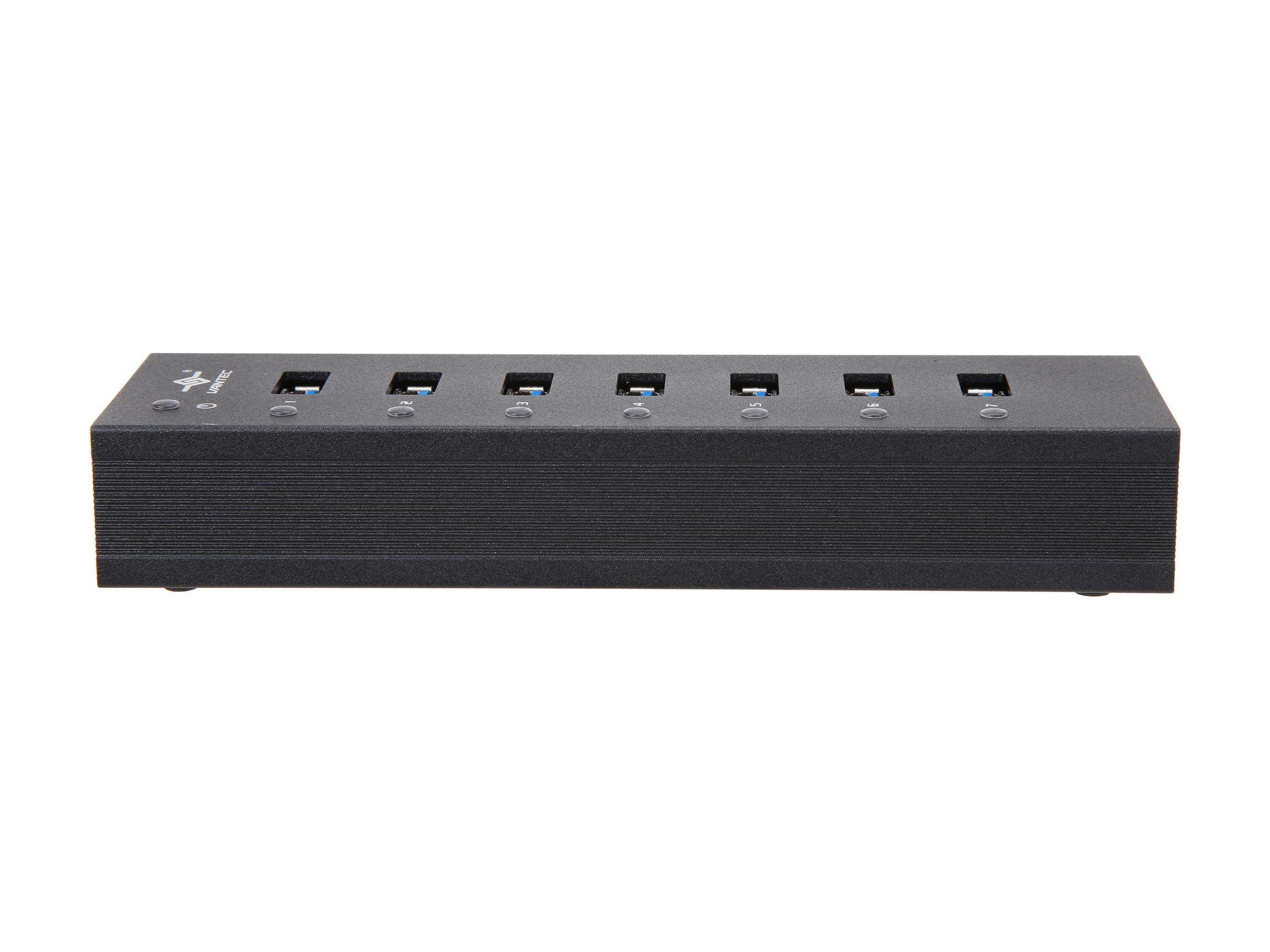 VANTEC UGT-AH710U3-BK 7-Port USB 3.0 Aluminum Hub with 12V/3A Premium Power Adapter