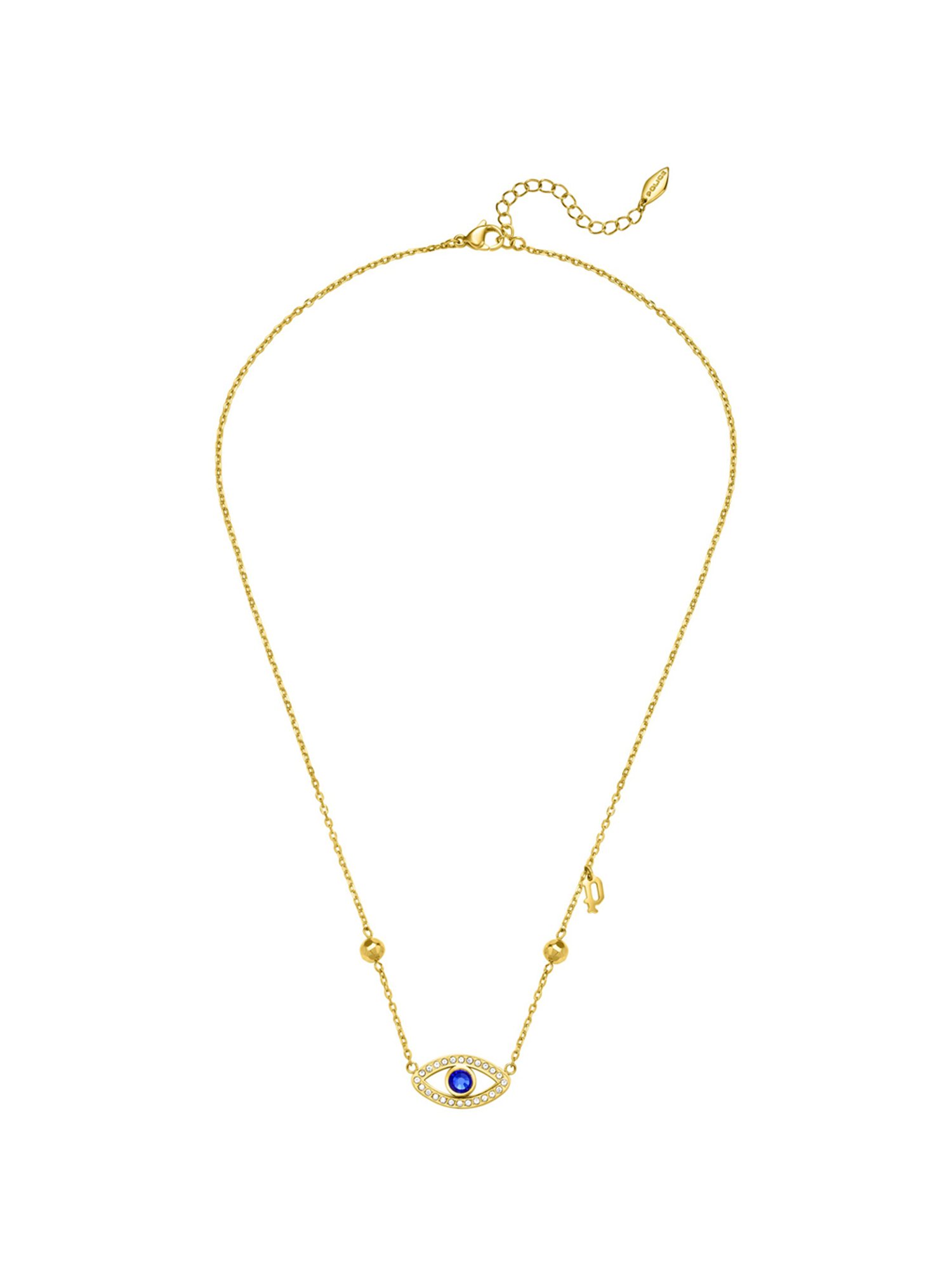 Police Eye Charms & Studs, Blue & White Crystals Blue Necklace for Women