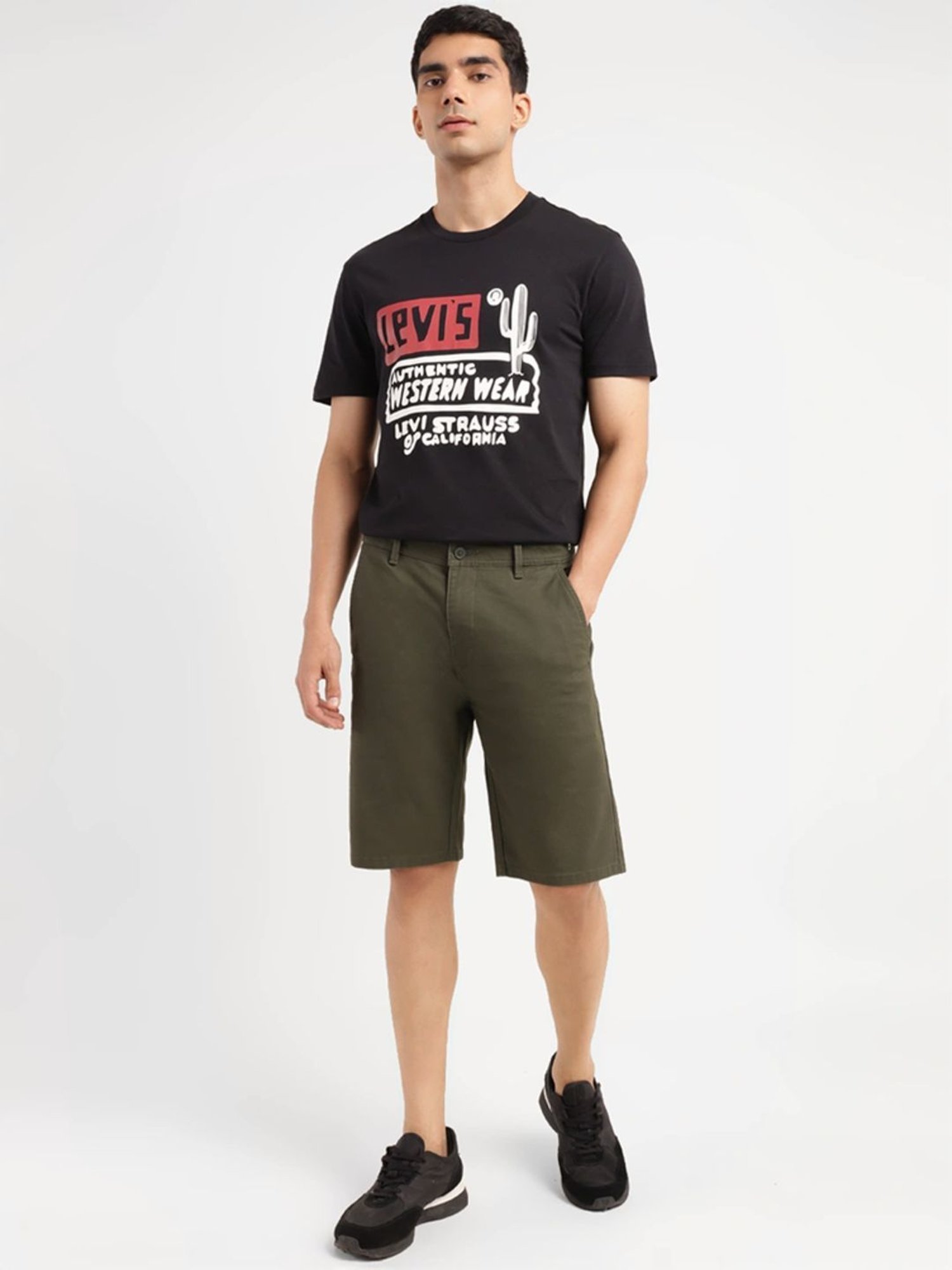 Levi's Green Regular Fit Shorts