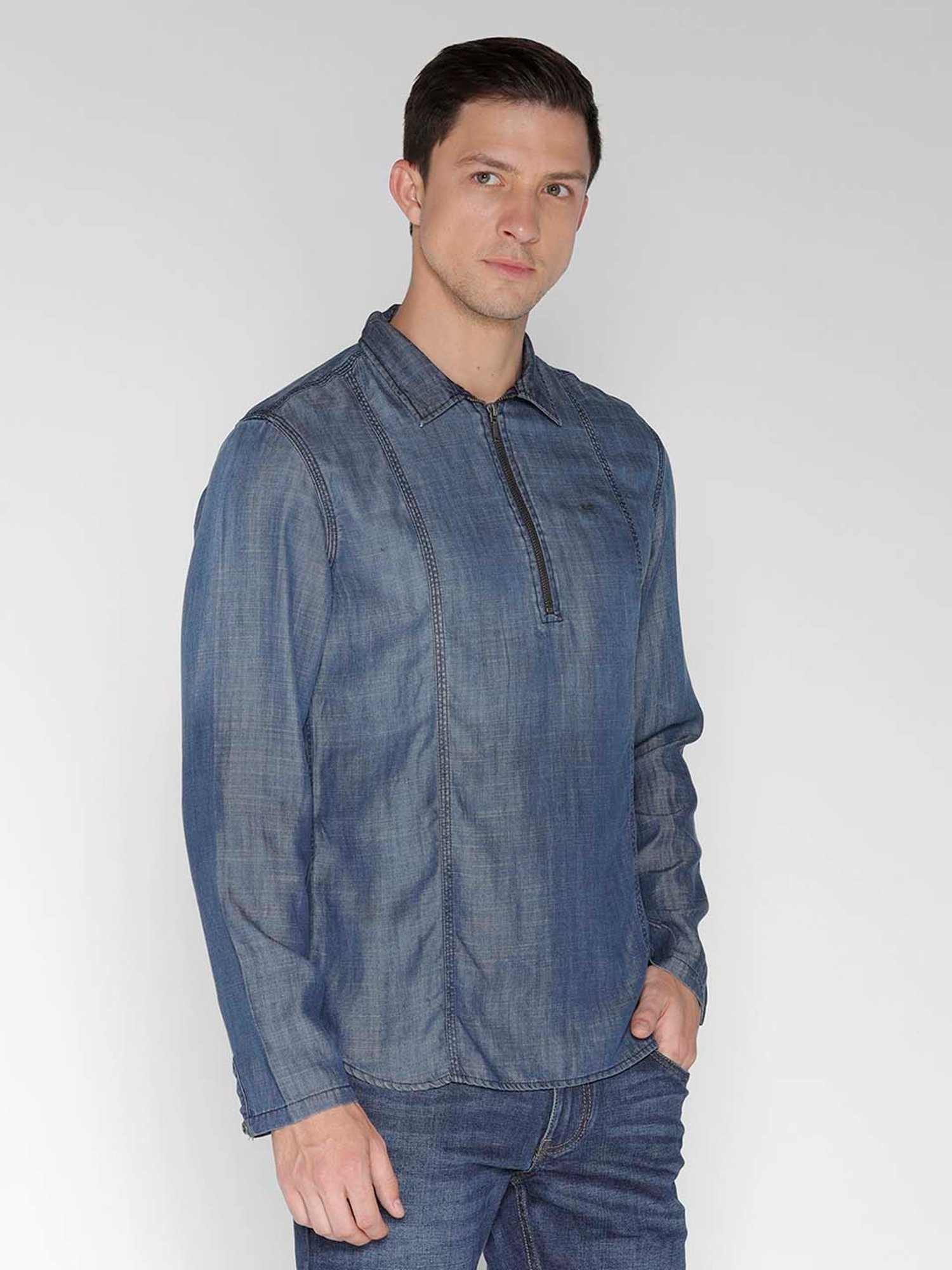Identiti Blue Slim Fit Shirt