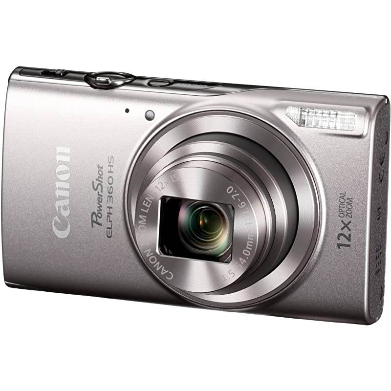 PowerShot ELPH 360 HS (Silver) Digital Camera w/ 16 GB SD CARD