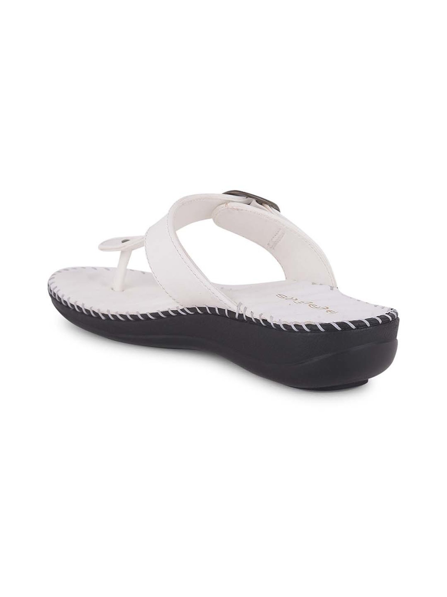 Healers by Liberty Women's White T-Strap Wedges