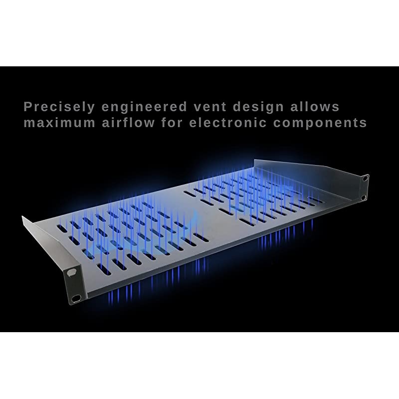 Shelf Universal Cantilever Vented 1U Tray for 19inch Server s and Cabinets Premium Heavy Duty Cold Rolled Steel Designed to Hold Network and AV Equipment