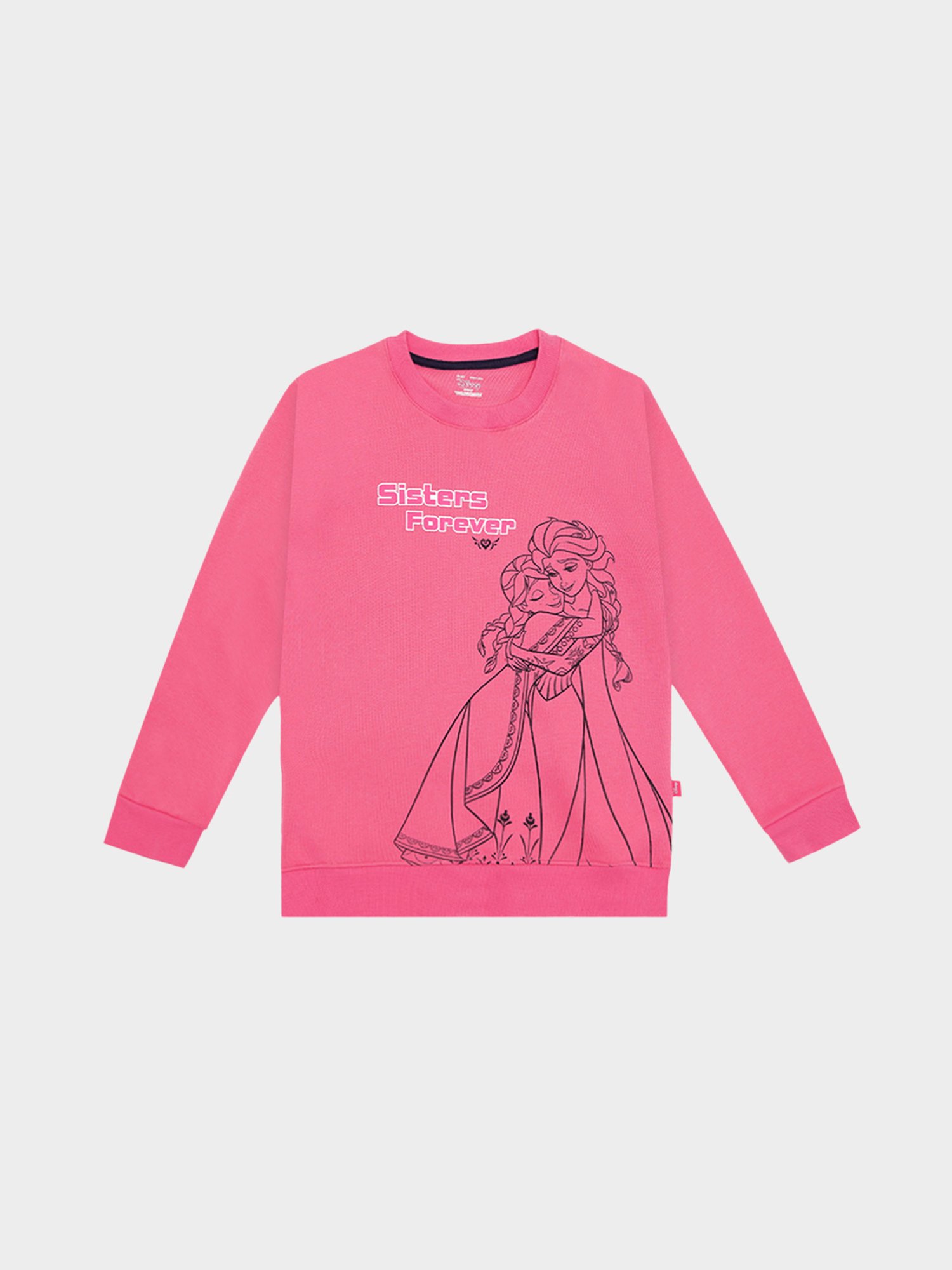 Bodycare Girls Pink Printed Full Sleeves Sweatshirt