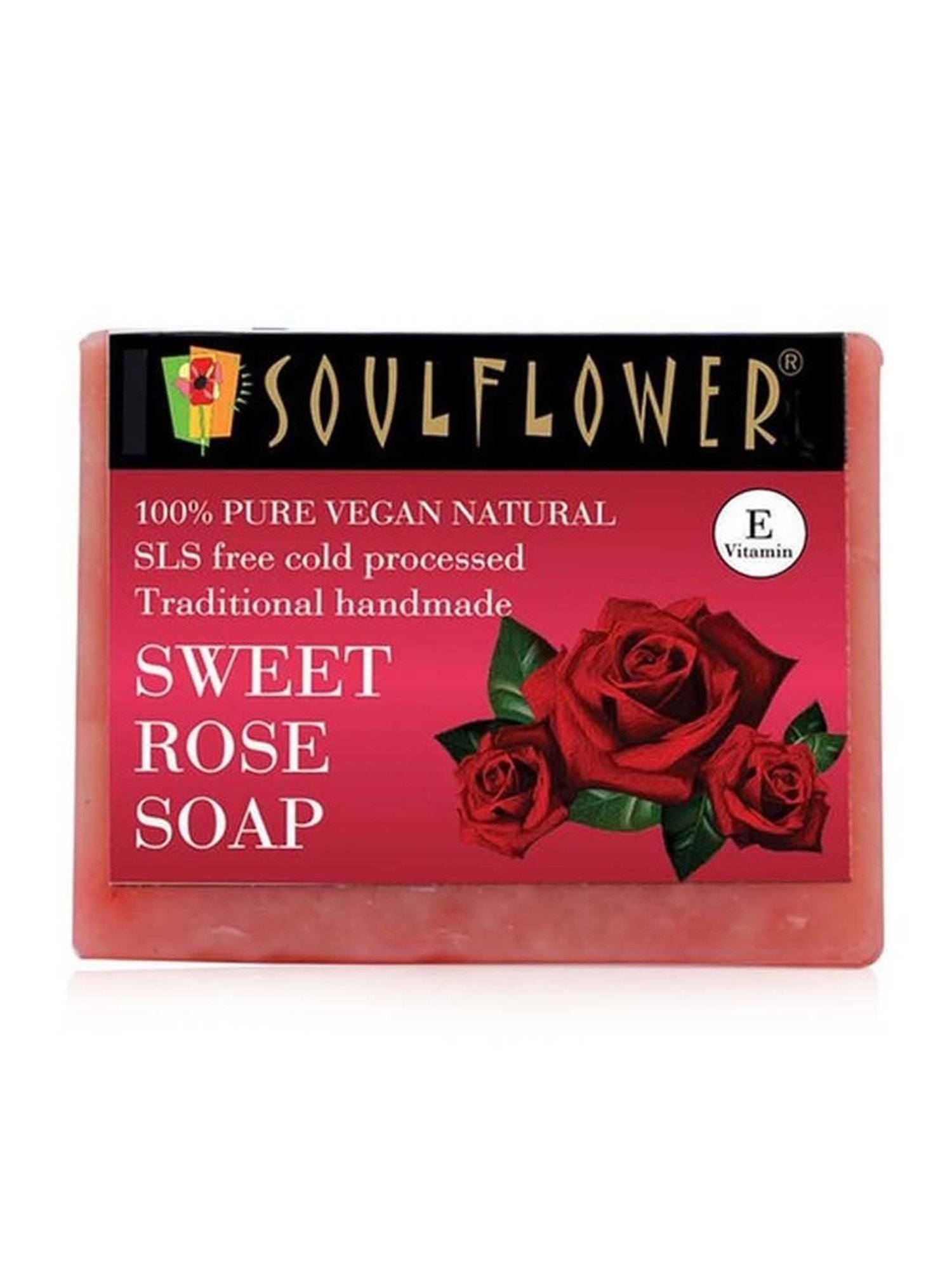 Soulflower Sweet Rose Soap - 150 gm