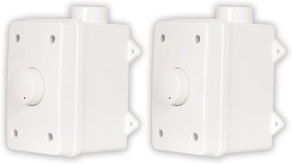 Acoustic Audio AAOVCD-W Outdoor Volume Controls White Weatherproof 2 Piece Set