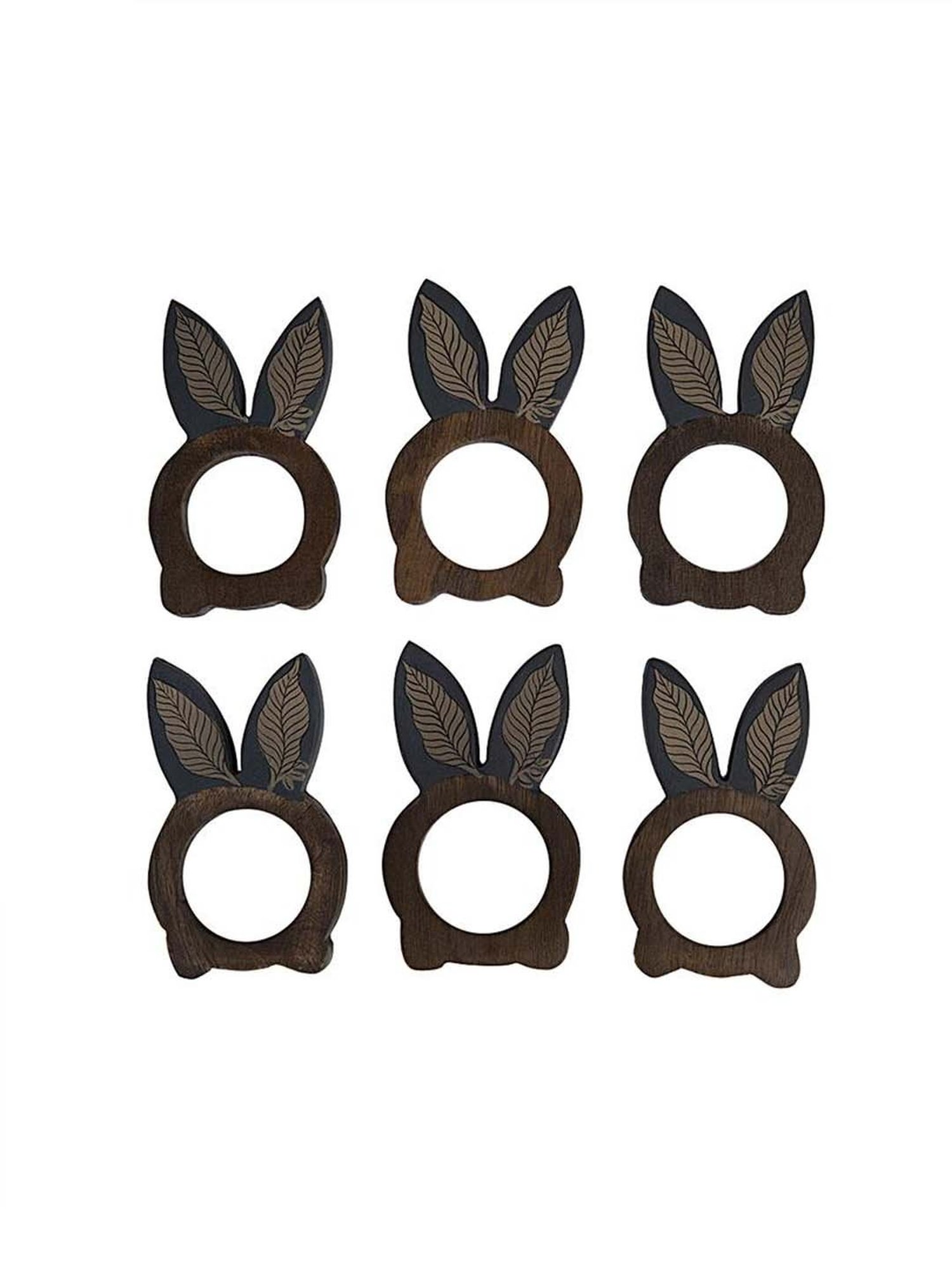 ExclusiveLane The Dancing Peacock Brown Sheesham Wood Napkin Holder - Set of 1