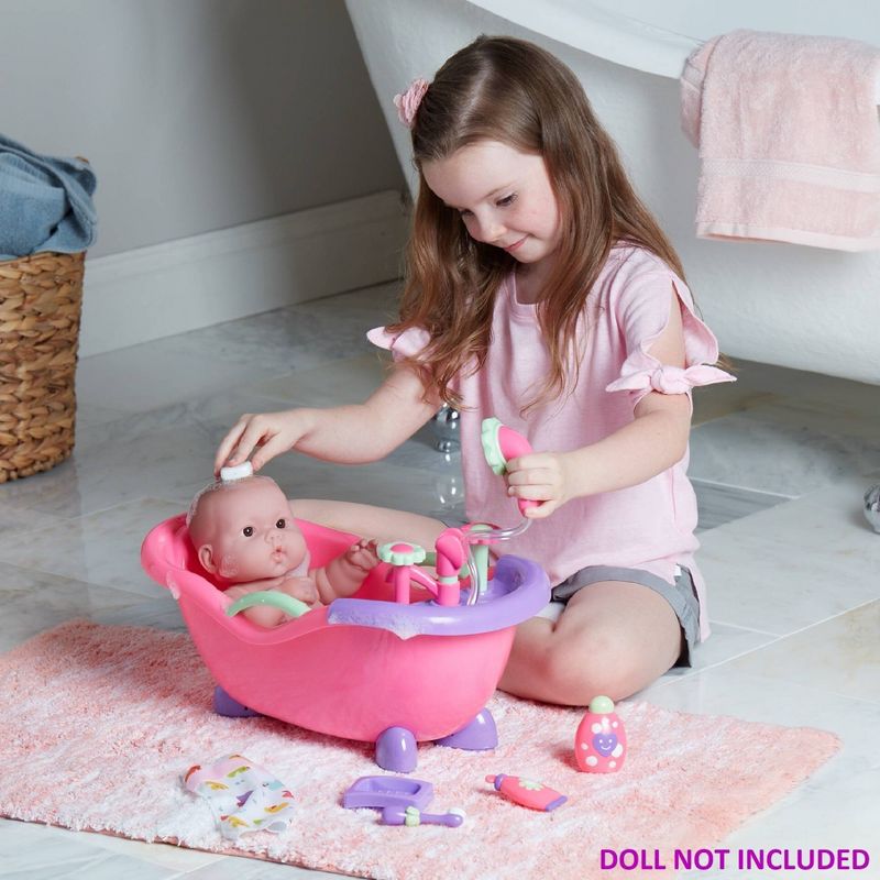 JC Toys For Keeps! Baby Doll Bath Tub with Accessories