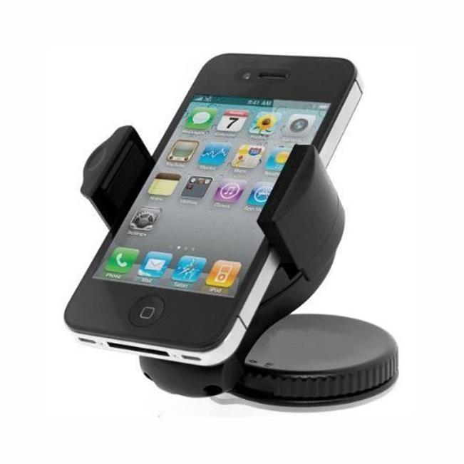 3-in-1 Car Mount Windshield Dash AC Airvent Holder Dock Window Dashboard Swivel Cradle Suction Black L9G for iPhone 5 5C 5S SE