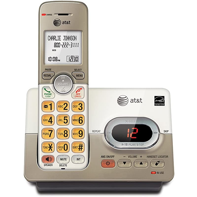 EL52100 DECT 60 Cordless Phone with Digital Answering System and Caller ID Handset Speakerphone WallMountable SilverBlack