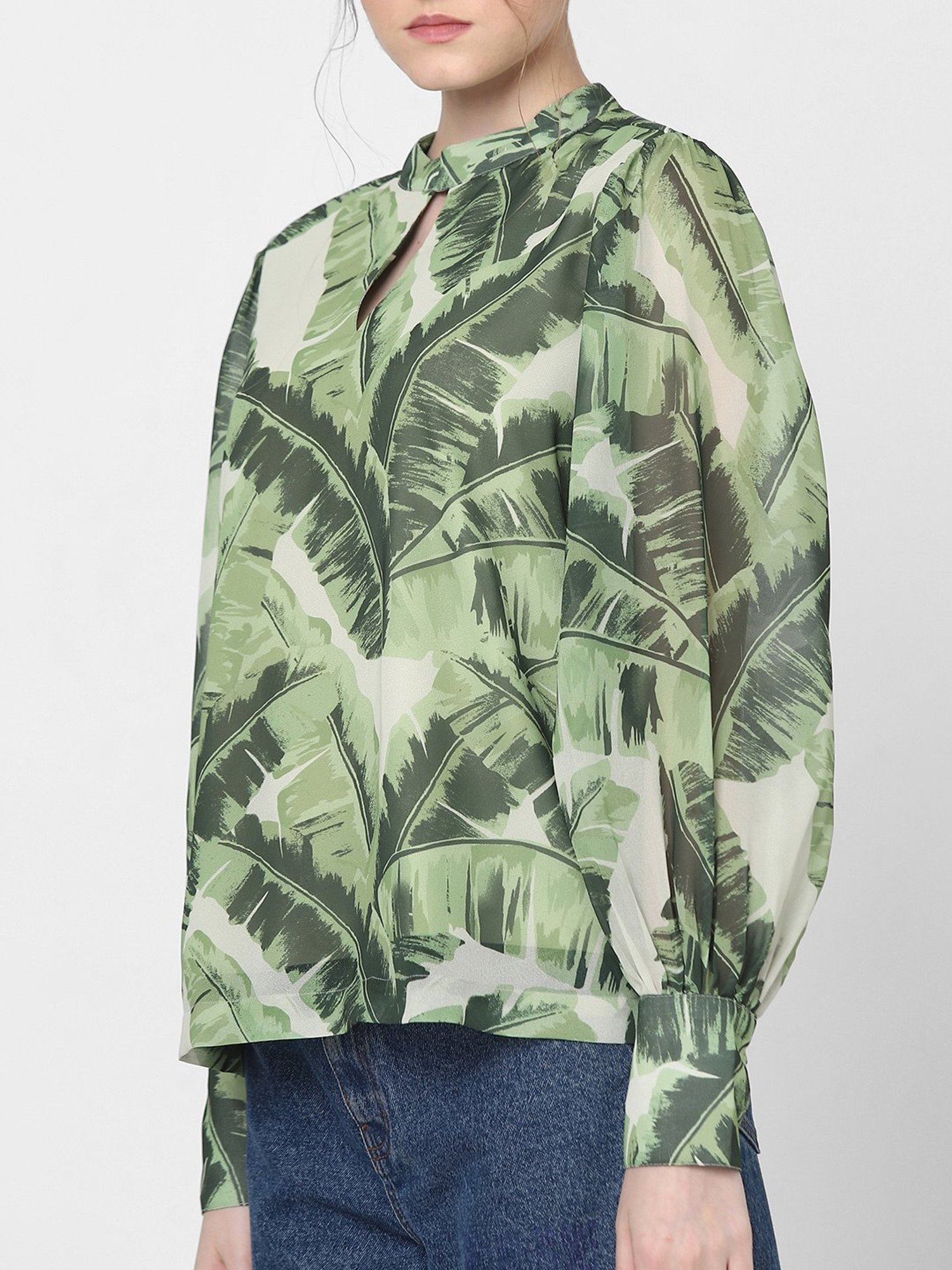 Vero Moda Green Printed Top