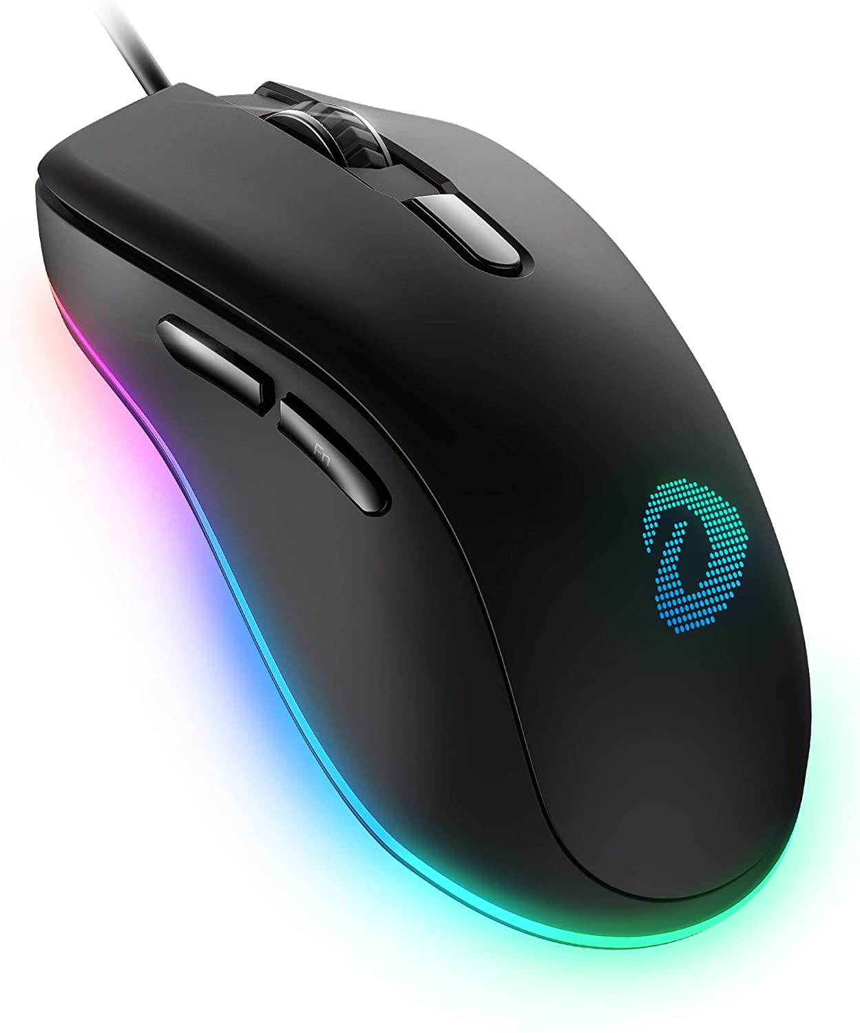 DAREU EM908 Wired Gaming Mouse, 6 Programmable Buttons, Ergonomic RGB Gaming Mouse with 16.8 Million Chroma 7 Backlit for PC, Laptop, and Notebook