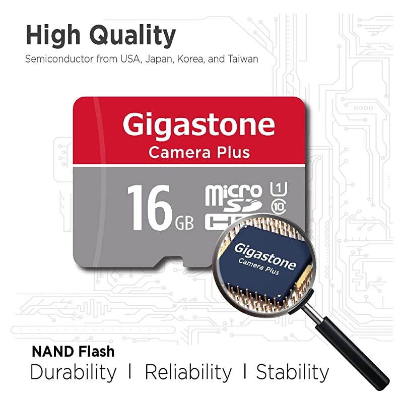 16GB 5Pack Micro SD Card Camera Plus 85MBs Full HD Video U1 C10 Class 10 Micro SDHC UHSI Memory Card with MicroSD to SD adapter