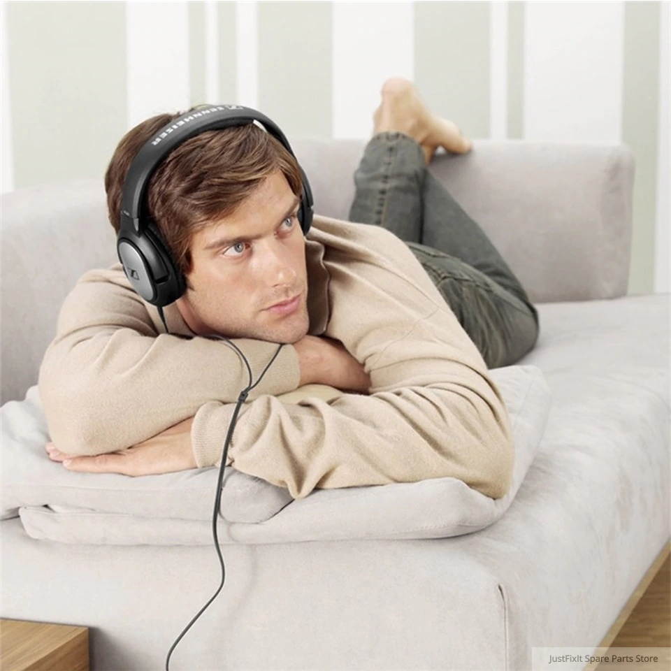 Sennheiser HD206 3.5mm Wired Headphones Noise Isolation Earphones Sport Gaming Headset Stereo Deep Bass for iPhone/Samsung PC