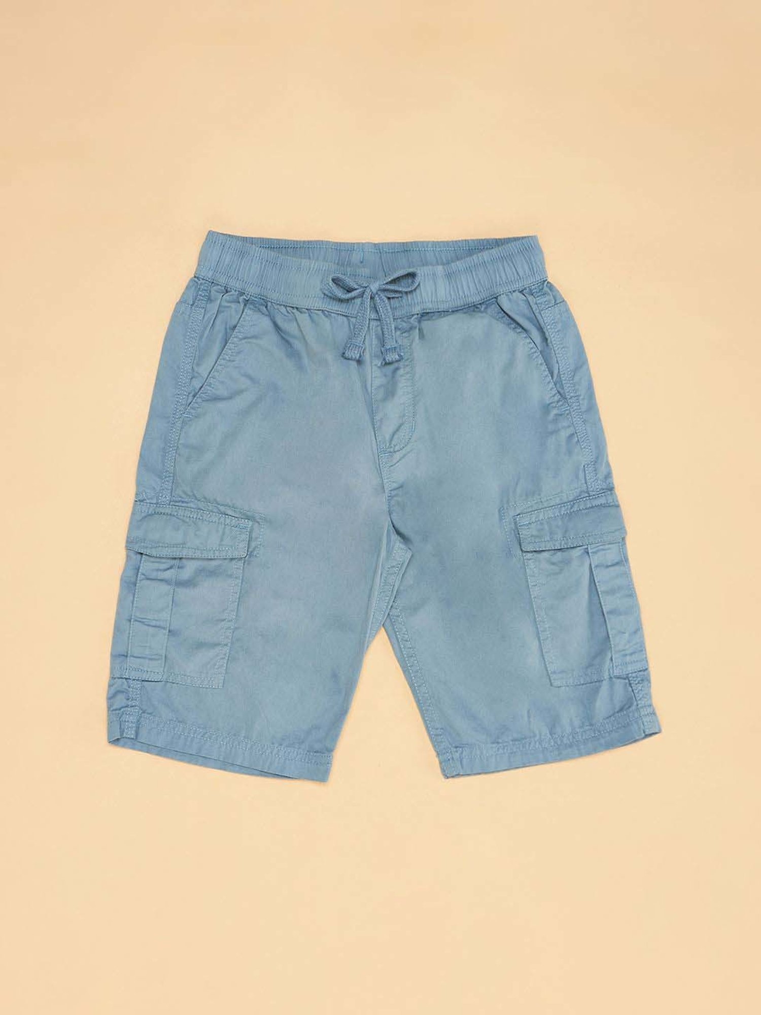 Pantaloons Junior Blue Cotton Regular Fit Shorts