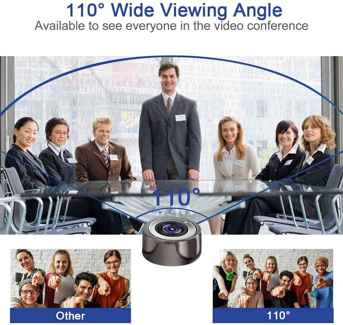 HD Webcam with Privacy Cover &Tripod,Webcam with Microphone 1080P,Streaming Computer Web Camera with 110&deg; Wide View Angle,USB PC Laptop Desktop Webcam for Video Calling Gaming Recording Conferencing