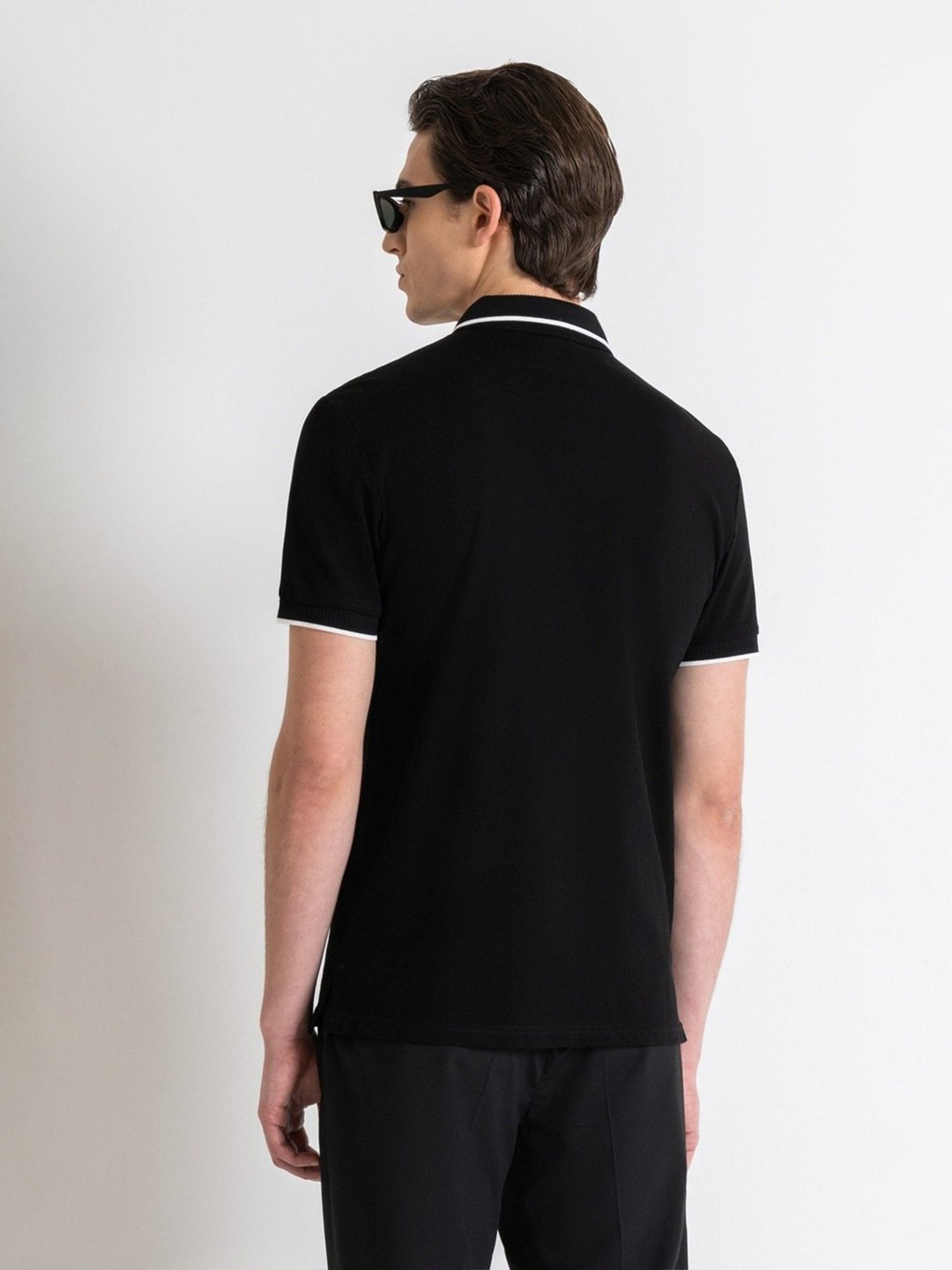 Antony Morato Black Regular Fit Polo T-Shirt