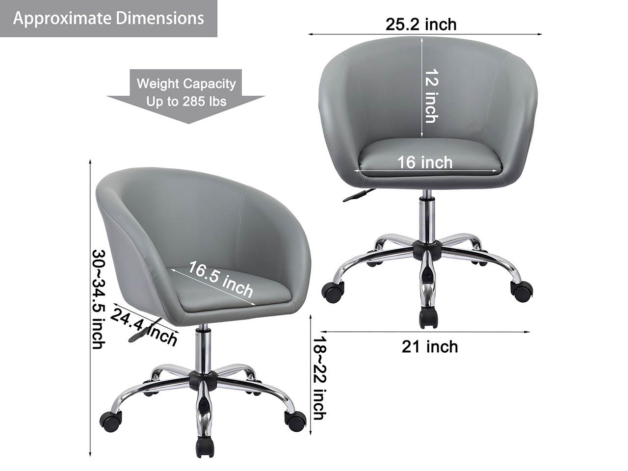 Global Leather Task Chair, Black (8993BK450/550) 