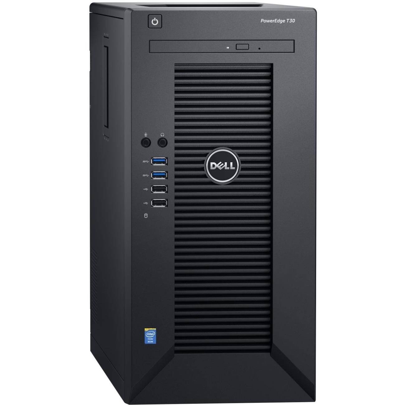 Dell PowerEdge T30 Mini-tower Server - 1 x Intel Xeon E3-1225 v5 Quad-core (4 Core) 3.30 GHz - 8 GB Installed DDR4 SDRAM - 1 TB (1 x 1 TB) Serial ATA/600 HDD - Serial ATA/600 Controller - 290 W