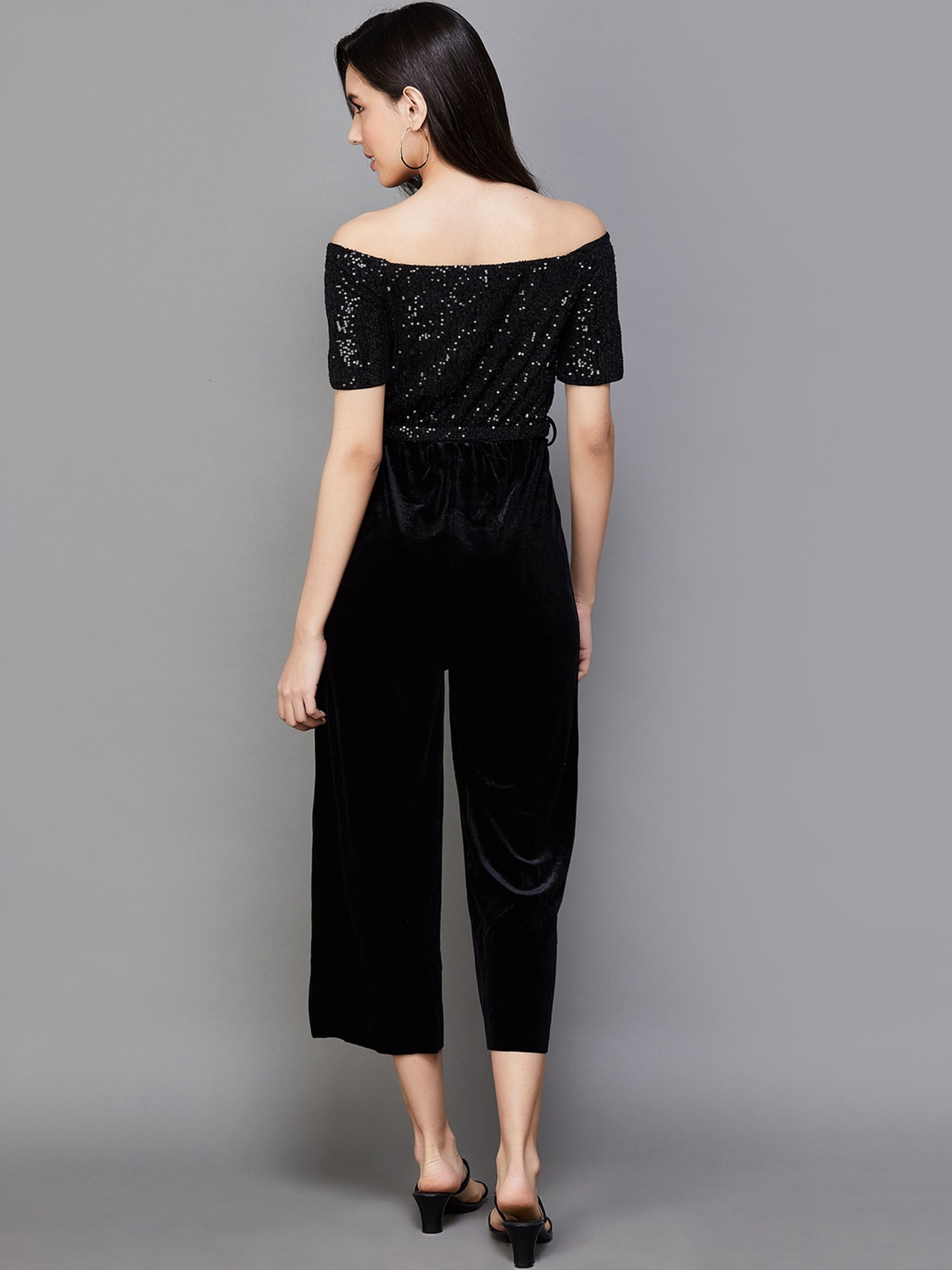 Code by Lifestyle Black Embellished Jumpsuit