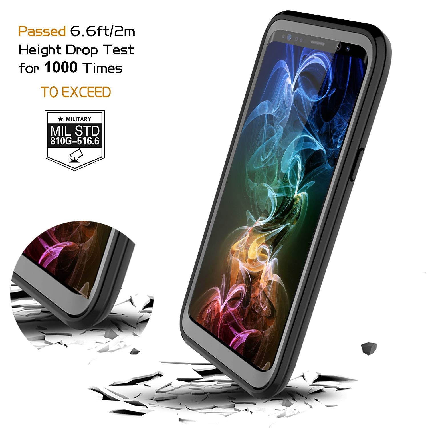 Samsung Galaxy S9 Case, Built-in Screen Protector Full Body Clear Cover Case Shockproof Heavy Duty Protective Case for Samsung Galaxy S9