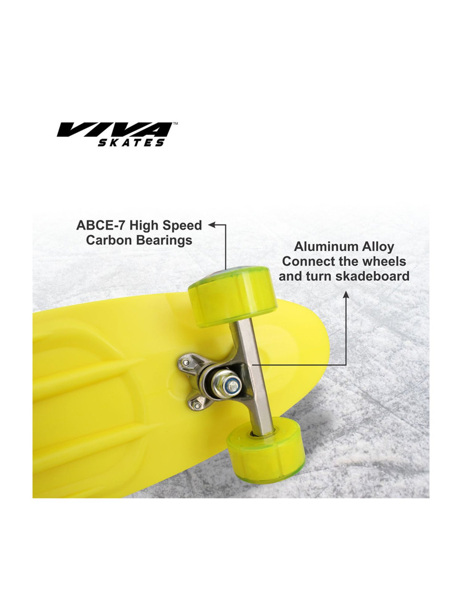 Viva Yellow Skateboard for Seniors