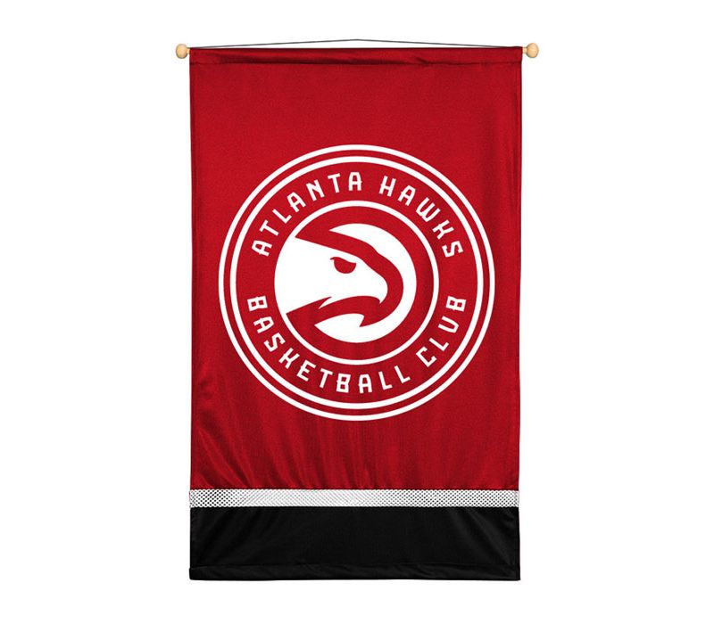 NBA Wall Hanging Basketball Team Logo Tapestry Accent - Atlanta Hawks
