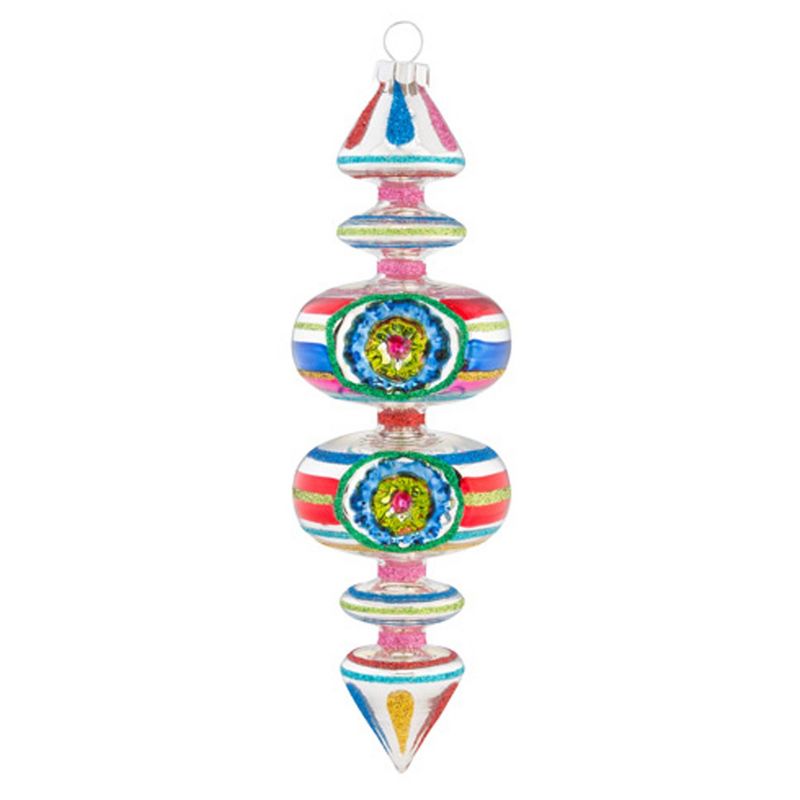 Shiny Brite 7.0" Cc Drop Sphere With Reflector Ornament  -  Tree Ornaments