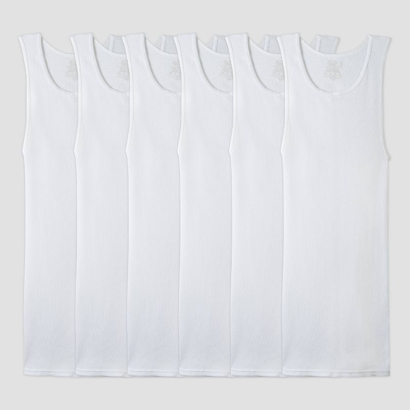 Fruit of the Loom Men's 6pk A-Shirt -White