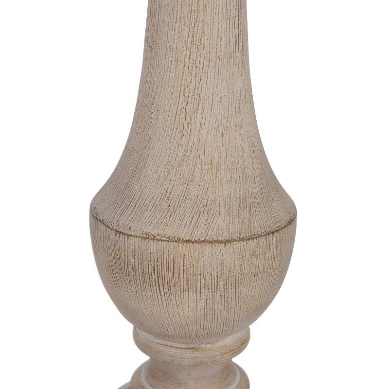 Distressed Resin Floor Lamp Washed Wood - Decor Therapy