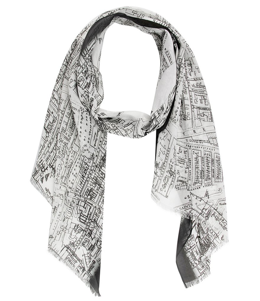 AllSaints Spitalfields Map Oblong Scarf