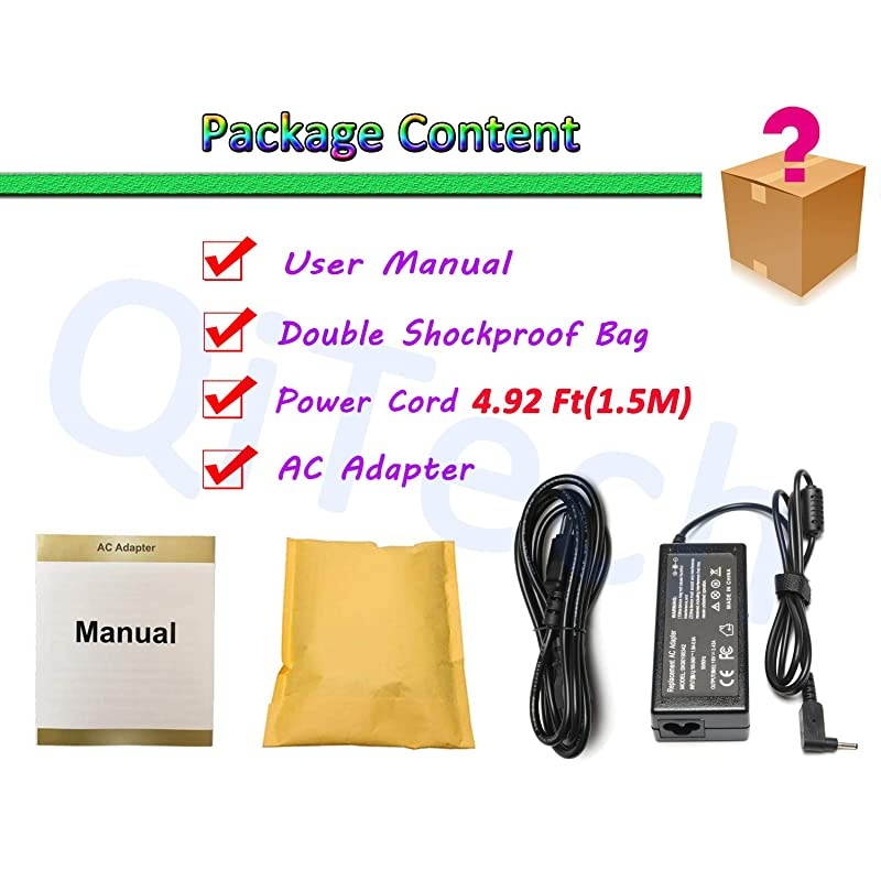 342A 65W AC Adapter Charger Replacement for Acer Chromebook A11065N1A A13045N2A PA165080 PA145026 N15Q9 15 14 13 11 R11 CB3532 CB3131 CB5132T CB5571 C720 C740 N16P1 N15Q8 Power Cord