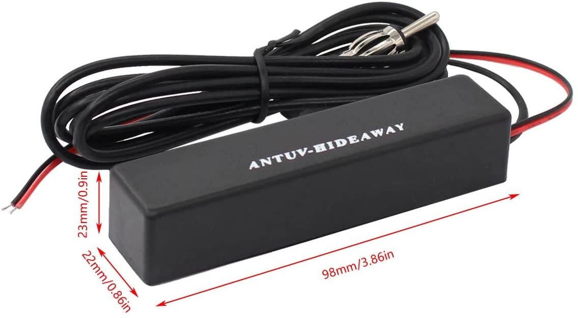 XtremeAmazing AM FM Radio Universal Amplified Stereo Windshield Hidden Antenna for Car Truck Motorcycle Harley Davidson Ultra Tour Glide Classic Street Glide