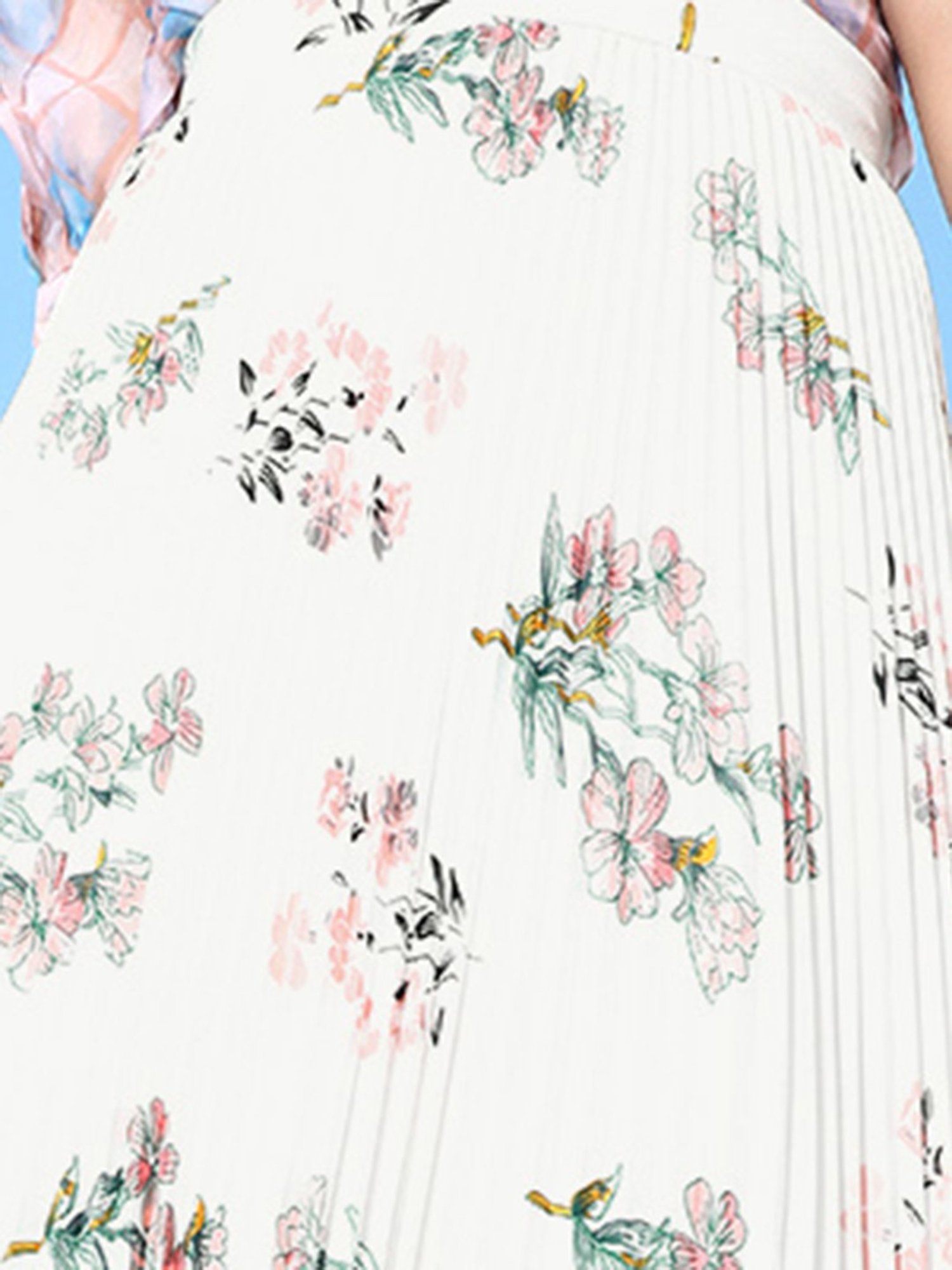 Belle Fille White Floral Print Skirt