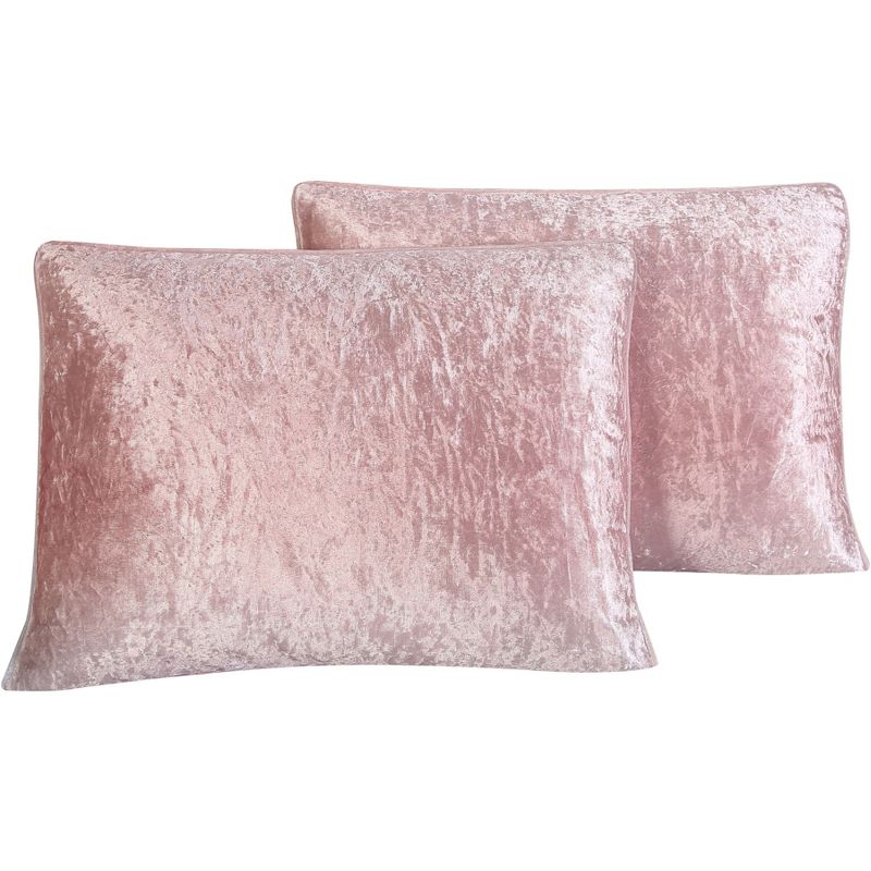 3pc King Bradshaw Velvet Comforter Set Blush - Geneva Home Fashion