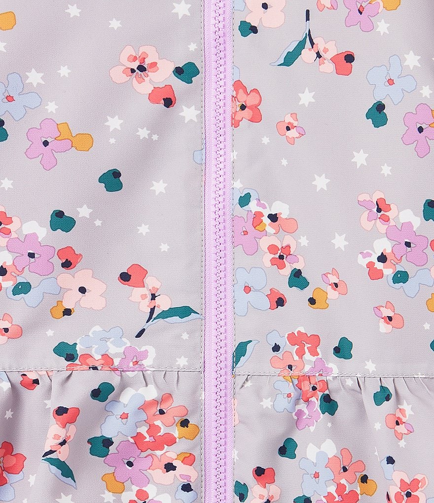 Joules Little/Big Girls 1-12 Raindrop Peplum Floral Print Rain Coat