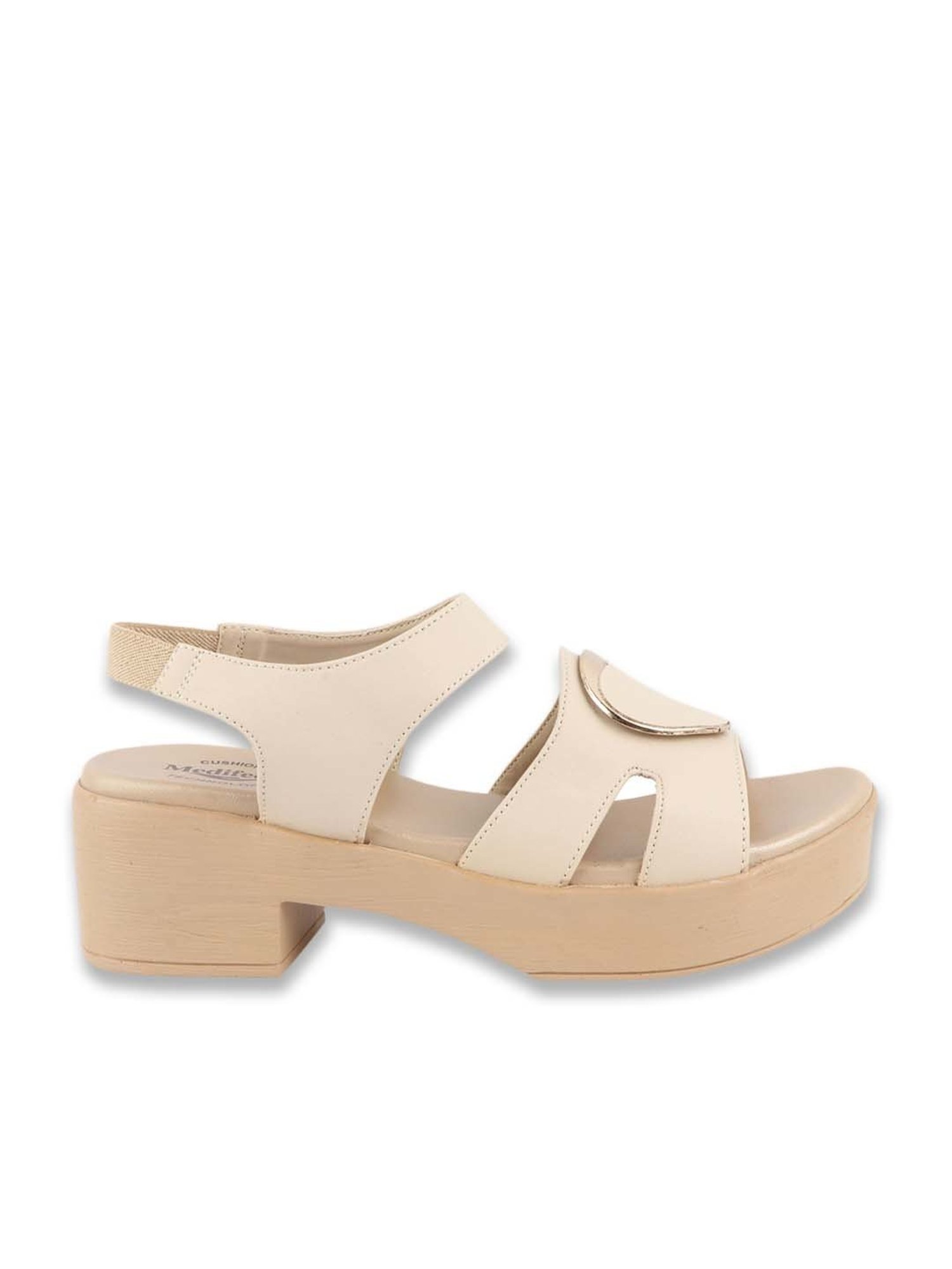 MediFeet Women's Cream Sling Back Sandals