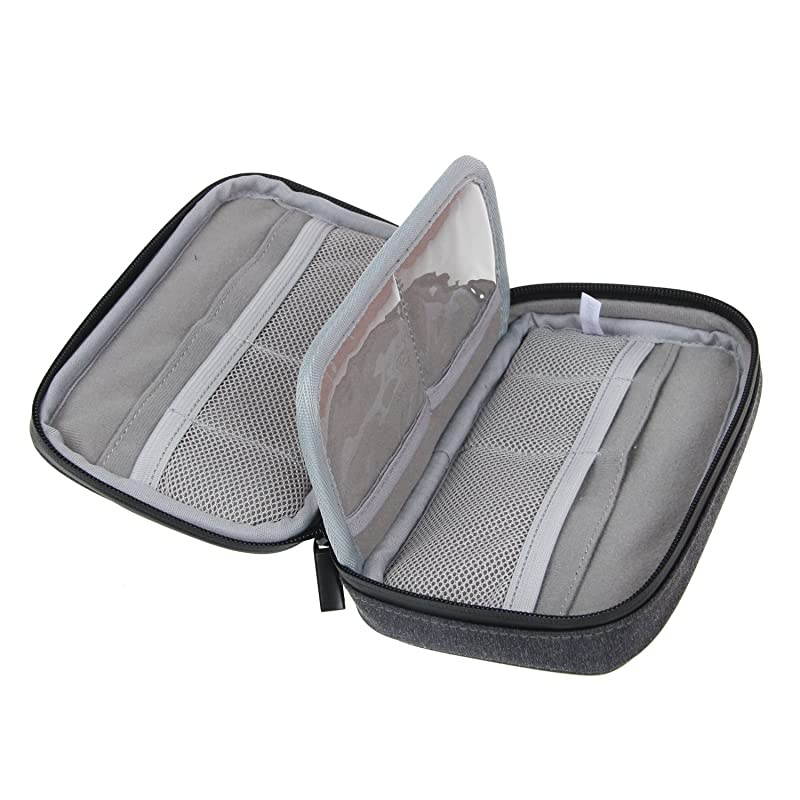 USB Flash Drive Case Bag Wallet, SD Memory Cards Cable Organizer-Travel Gadget Case for Electronics Accessories (Small, Black)