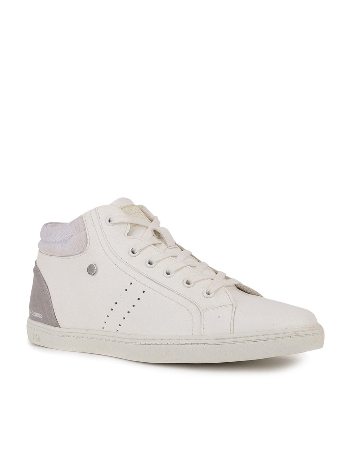 North Star by Bata Men's White Casual Sneakers