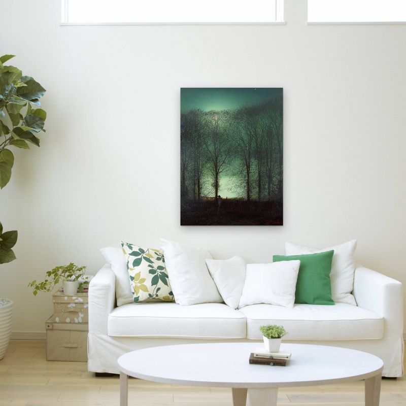 26" x 32" Figure in the Moonlight by John Atkinson Grimshaw - Trademark Fine Art