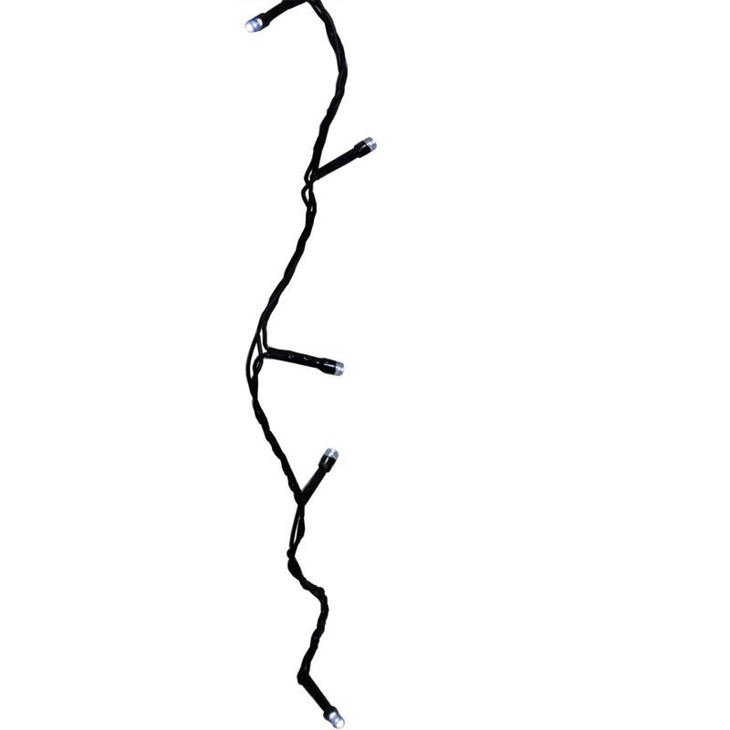 Kaemingk 368ct Battery Operated LED 8-Function Christmas Lights White - 90' Black Wire