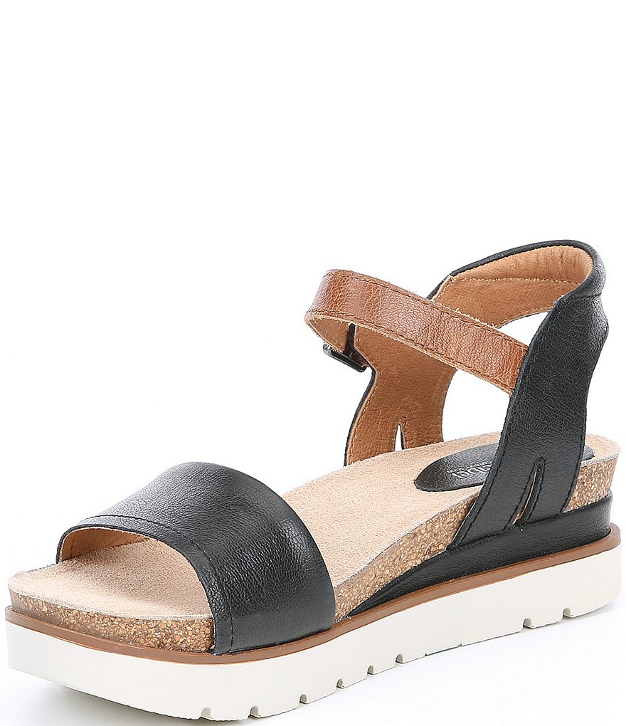 Josef Seibel Clea 01 Leather Platform Wedge Sandals